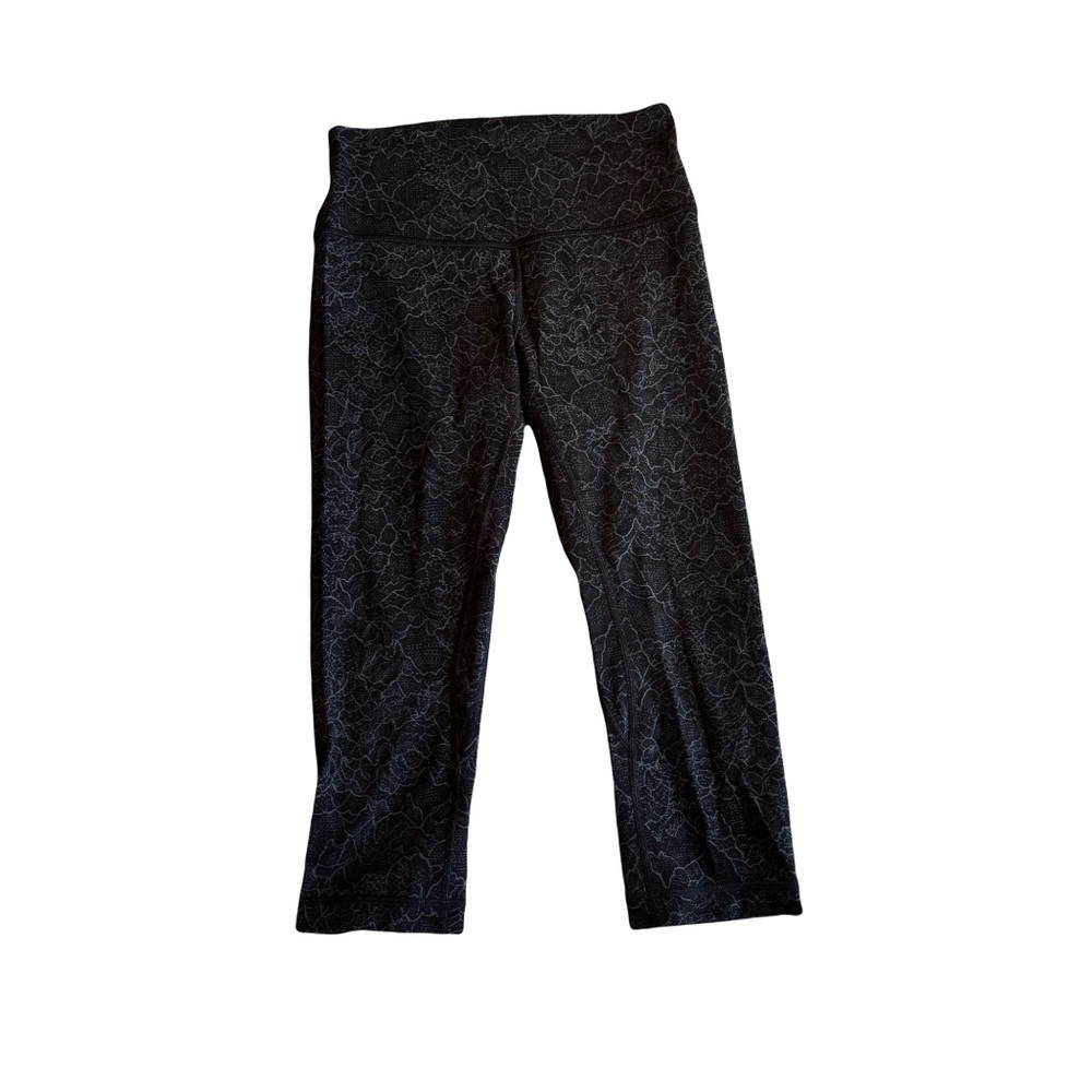 Lululemon Align High Rise Cropped Leggings, 19",‎ Abstract Floral, Size 6